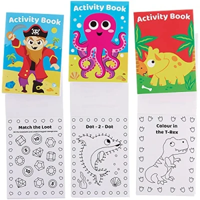 Afbeelding van Baker Ross FX832 Mini Activiteitenboeken Pak van 12, Leuke voor Kinderen