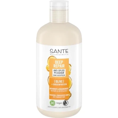 Afbeelding van SANTE Naturkosmetik Deep Repair Verzorgingskuur met olijf en erwtenproteïne, veganistische haarkuur zonder uitspoelen, herstelt beschadigd haar, voor soepel versterkt 200 ml