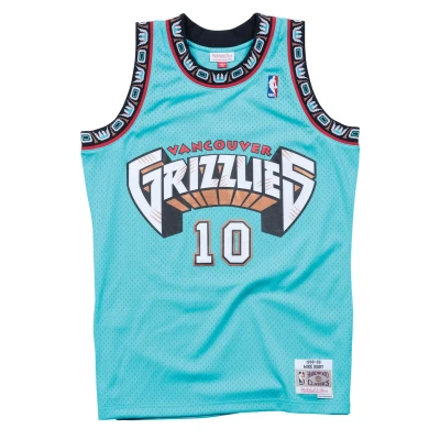 Afbeelding van Mitchell &amp; Ness NBA Vancouver Grizzlies MIKE Bibby Swingman Fanartikel, Heren, Maat: Medium, Teal