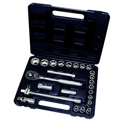 Afbeelding van Hilka 01202502 1/2 Inch Drive Socket Set Metrisch (25 delig), Zwart