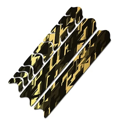 Afbeelding van AlphaShield Fiets framebescherming kettingsteunen bescherming, foliestickers, framebescherming, carbon, MTB, BMX, lakbescherming, folie R161 (17 Future Gold Metallic)
