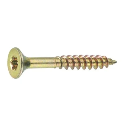 Afbeelding van Connex Universele schroeven 3,5 x 40 mm 1 kg grootverpakking verzonken kop TX aandrijving gedeeltelijke schroefdraad geel verzinkt/schroevenset/schroeven in zak / KL3213540