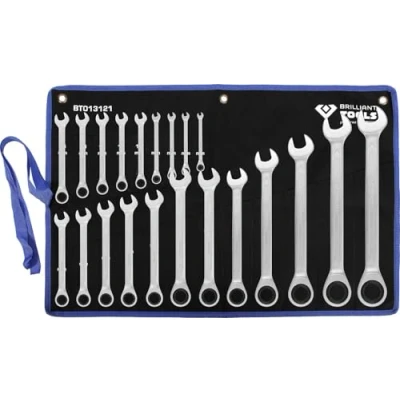 Afbeelding van KS Tools, Spanner, Ratelringsleutelset 21 stuks (32 mm, 18 11 12 20 19 27 15 13 25 6 7 14 29 8 10 30 23 26 22 17 28 9 16 24 31 mm)