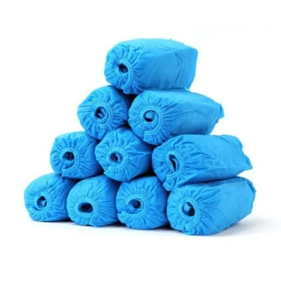 Afbeelding van Labbe Overschoenen voor eenmalig gebruik, blauwe overschoenen, 100 stuks, waterdichte schoenovertrek, stofdicht