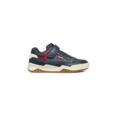 Afbeelding van Geox J Perth Sneakers laag voor kinderen, Maat: 41, Navy dark red Kunststof