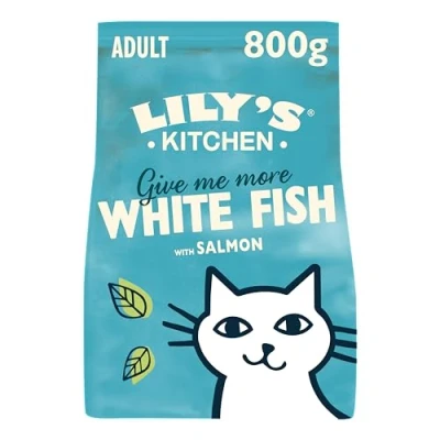 Afbeelding van Lily&#039;s Kitchen Kattenvoer Droogvoer Vispannetje met Witvis en Zalm 4 x 800 g
