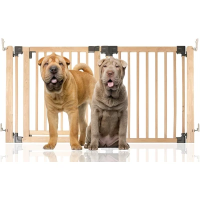 Afbeelding van Bettacare Houten Flexibele Huisdierenbarrière met Meerdere Panelen Assortiment, Natuurlijk Hout, tot 156cm Breed (11 opties beschikbaar), Barrière voor Huisdieren Honden en Puppy&#039;s, Eenvoudige Installatie