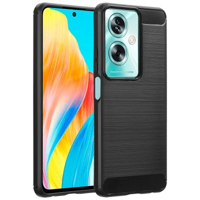 Afbeelding van Oppo A79 Hoesje Siliconen en TPU (zacht) imoshion Softcase/Backcover Zwart Telefoonhoesje