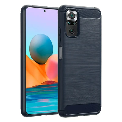Afbeelding van Xiaomi Redmi Note 10 (5G) Hoesje Siliconen en TPU (zacht) imoshion Softcase/Backcover Donkerblauw Telefoonhoesje