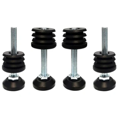 Afbeelding van cyclingcolors 4 x schroefdraadstop ronde buis stelvoet verstelbare schroefvoet meubelvoet eindkap, 38 mm