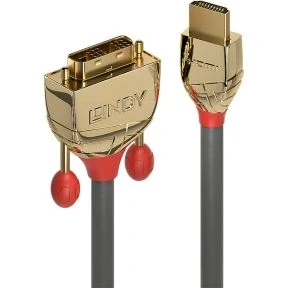 Afbeelding van Lindy 36193 HDMI DVI D Grijs kabeladapter/verloopstukje