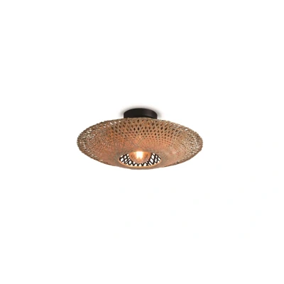 Afbeelding van GOOD&amp;MOJO Plafonniere Kalimantan Bamboe Ø60cm Bruin