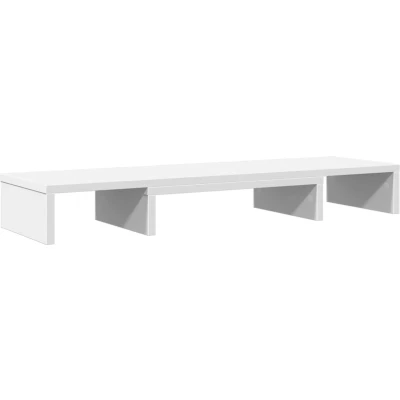 Afbeelding van vidaXL Monitorstandaard verstelbaar 80x24x10,5 cm bewerkt hout wit