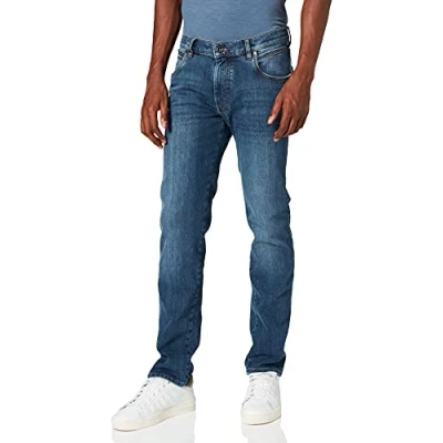 Afbeelding van Bugatti Flexcity Herenjeans, stretchbroek, hoge bewegingsvrijheid, jeansbroek, vormvast, blauw stone, 42W x 36L