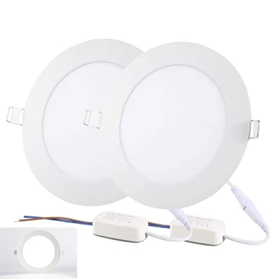 Afbeelding van NRGDILY 2 Pak 12W LED Downlights Plafond, 9mm Slim Inbouwspots, Koel Wit 6500K, Φ150 160mm uitsparing, ronde keuken slaapkamer spots plafondverlichting