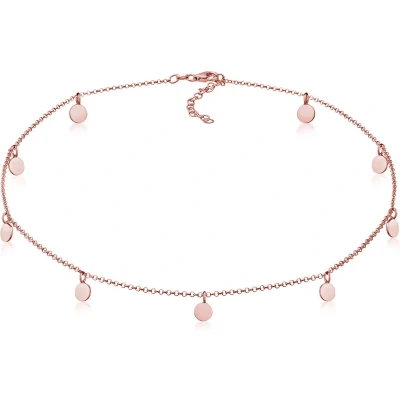 Afbeelding van Elli Basic BOHO Ketting Rose goldcoloured, Dames, Maat: 36, gold coloured