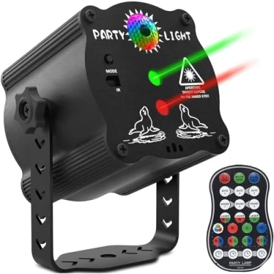 Afbeelding van WSGDSG Kerstprojector voor buiten, 60 led motieven met afstandsbediening en timer, podiumverlichting DJ, disco, party, rave