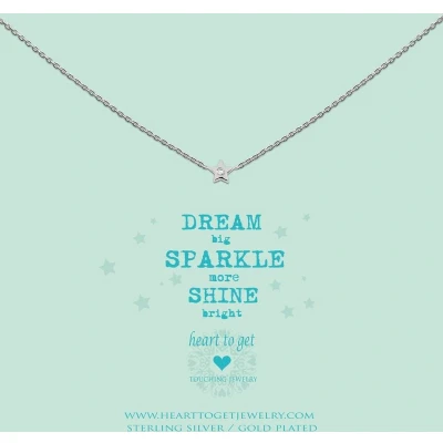 Afbeelding van Heart to Get Hanger Zilver necklace star zirkon One size