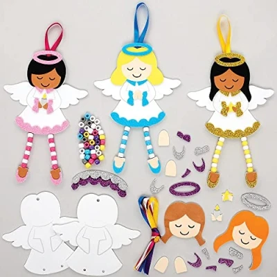 Afbeelding van Baker Ross FX278 Engel Bungelende Benen Pakketten Pak van 5, Knutselversiering voor Kinderkerstfeest, Kunst en Knutselen Kinderen