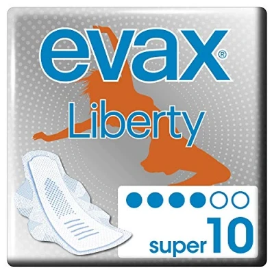 Afbeelding van Super Maandverband met vleugels Evax Liberty Plus (10 uds)
