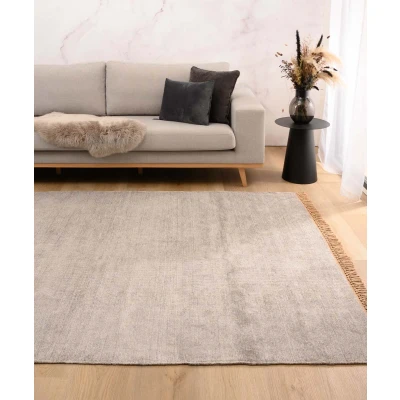 Afbeelding van Viscose Vloerkleed Gem Grijs 300x400 Cm