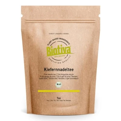 Afbeelding van Dennennaald thee 100g Hele dennennaalden Geteste kwaliteit 100% natuurlijk en veganistisch ook als bad biologisch gecertificeerd in Duitsland (DE ÖKO 005)