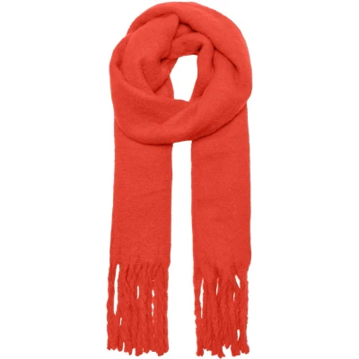 Afbeelding van ONLY sjaal ONLROSEANNA met franjes rood