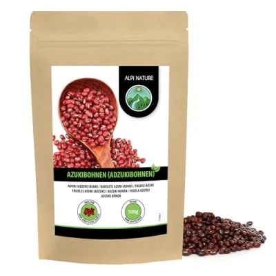 Afbeelding van azukibonen (500g), 100% natuurlijk, natuurlijk zonder toevoegingen, vegan adzukibonen