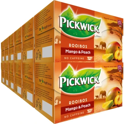 Afbeelding van Pickwick Mango &amp; Perzik Rooibos Thee 12 x 20 theezakjes