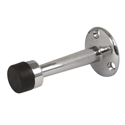 Afbeelding van AMIG Deurstopper/deurbuffer 75mm muurbevestiging verchroomd messing Deurstoppers