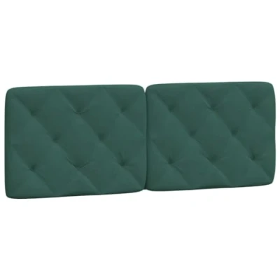 Afbeelding van vidaXL Hoofdbordkussen 120 cm fluweel donkergroen, hoofdbord kussen, kussen hoofdbord, bed hoofdeinde