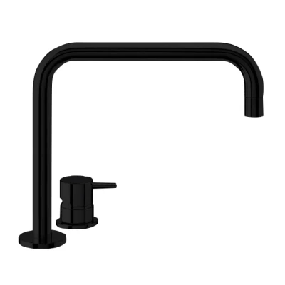 Afbeelding van Waterevolution Flow 2 gats wastafelkraan mat zwart T112HPR