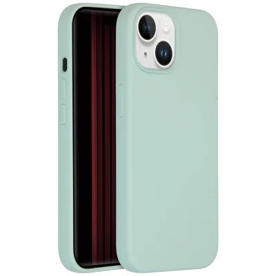 Afbeelding van Apple iPhone 15 Hoesje Siliconen en TPU (zacht) Accezz Softcase/Backcover Blauw Telefoonhoesje