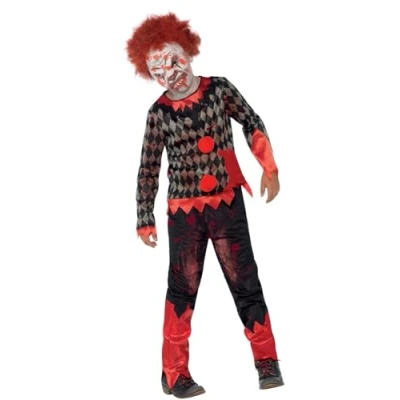 Afbeelding van SMIFFY&#039;S Zombie clown Halloween kostuum voor kinderen 116/128 (4 6 jaar)