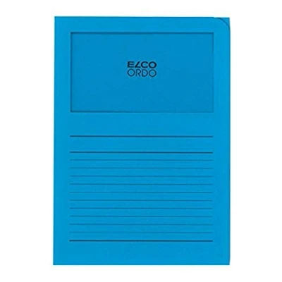 Afbeelding van Elco Ordo Classico Venstermappen Helderblauw doos van 100