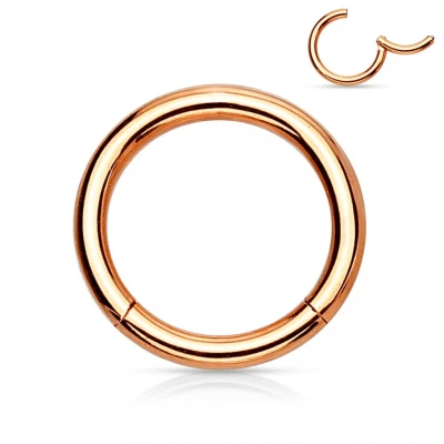 Afbeelding van Piercing ring high quality rose gold plated 1.2 x 8 mm