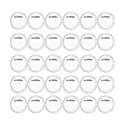 Afbeelding van BUYGOO 50 stuks badge maken kit voor kinderen, 3,8 cm heldere knop ambachtelijke badges maak je eigen acryl pin doe het zelf activiteiten decoratie en