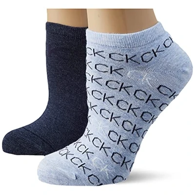 Afbeelding van Calvin Klein Underwear Repeat LOGO Sneaker 2 PACK Sokken denim, Dames, Maat: 37 41, Denim