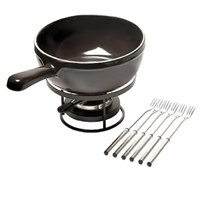 Afbeelding van Fondueset Emile Henry Fusain (24 cm)