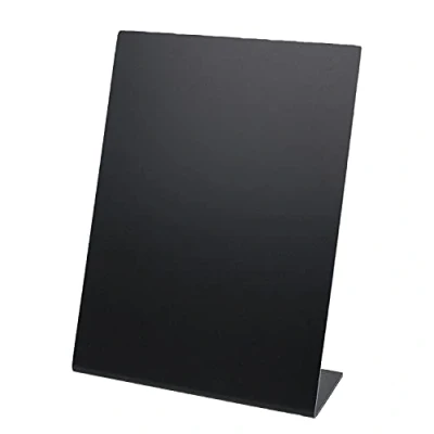 Afbeelding van HMF 46430 tafelstandaard krijtbord L staander DIN A6 zwart
