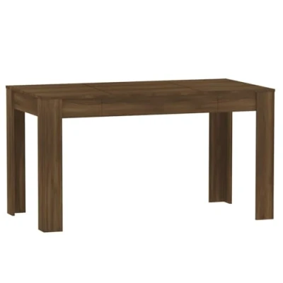 Afbeelding van vidaXL Eettafel 140x74,5x76 cm bewerkt hout bruin eikenkleur, eetkamertafel, tafel, dinertafel, keukentafel, woonkamertafel, restauranttafel