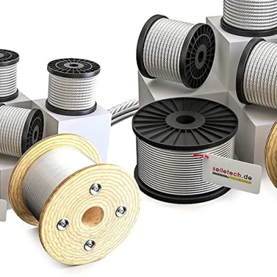 Afbeelding van Seiletech.de Roestvrijstalen kabel 7x7 3mm 50m Metalen touw AISI 316, V4A 1.4401