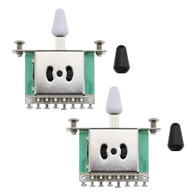 Afbeelding van VGOL 2 Stks 3 Way Gitaar Schakelaar Compatibel met Stratocaster Telecaster Stijl Elektrische weg Pickup Selector Hendelschakelaar