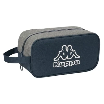 Afbeelding van Safta Kappa Dark Navy Middelgrote pantoffels, multifunctionele tas, sport, buitenschool, voetbal, comfortabel en veelzijdig, 29 x 14 15 cm, grijs/marineblauw gemêleerd,