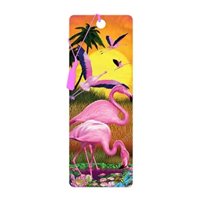 Afbeelding van 3D boekenlegger flamingo