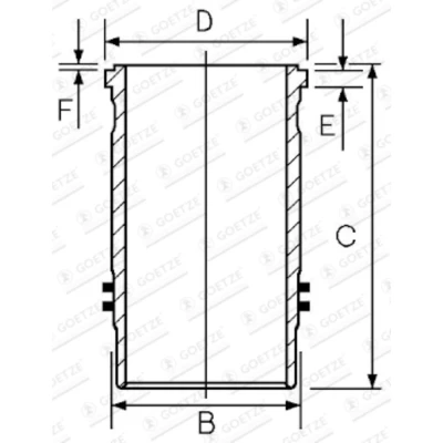 Afbeelding van Goetze Engine Cilinderbus/voering 15 450220 00