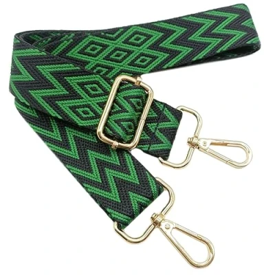 Afbeelding van Vervangende schouderriem, verstelbaar, groen, handtasriem, vervanging, universele reserveband met gouden gesp voor dames, handtas, schoudertas, accessoires, 704