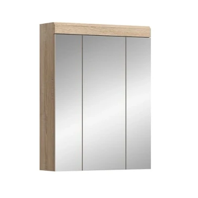 Afbeelding van Lambada spiegelkast 3 deuren eik decor.