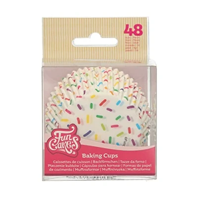 Afbeelding van FunCakes Baking Cups Sprinkles 48 Stuks Cupcake Vormpjes Papier