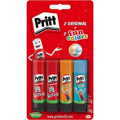 Afbeelding van Pritt Mix Plakstift 9HPTFCSST, 2x 20 gram Originele Stift, Gekleurde Stift